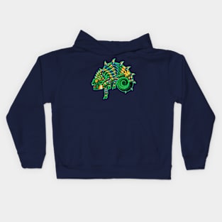 chameleon zentangle Kids Hoodie